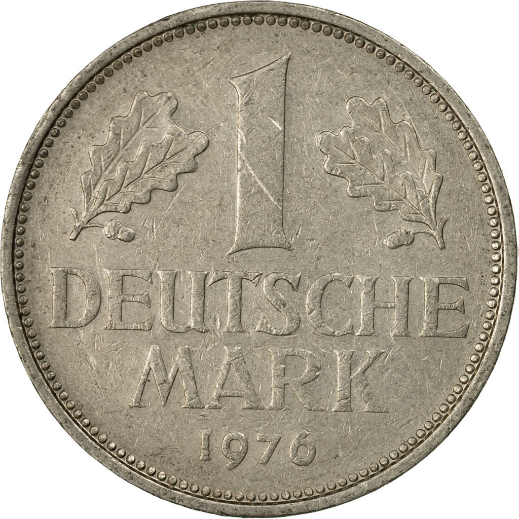 Munten, Federale Duitse Republiek, Mark, 1976, Karlsruhe, ZF, Copper-nickel