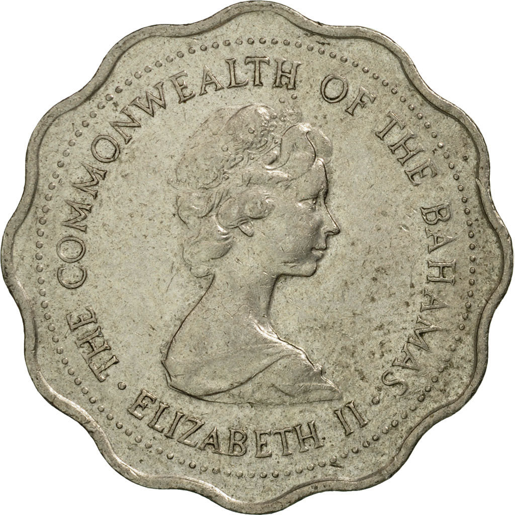 Coin, Bahamas, Elizabeth II, 10 Cents, 1973, Franklin Mint, AU(50-53)