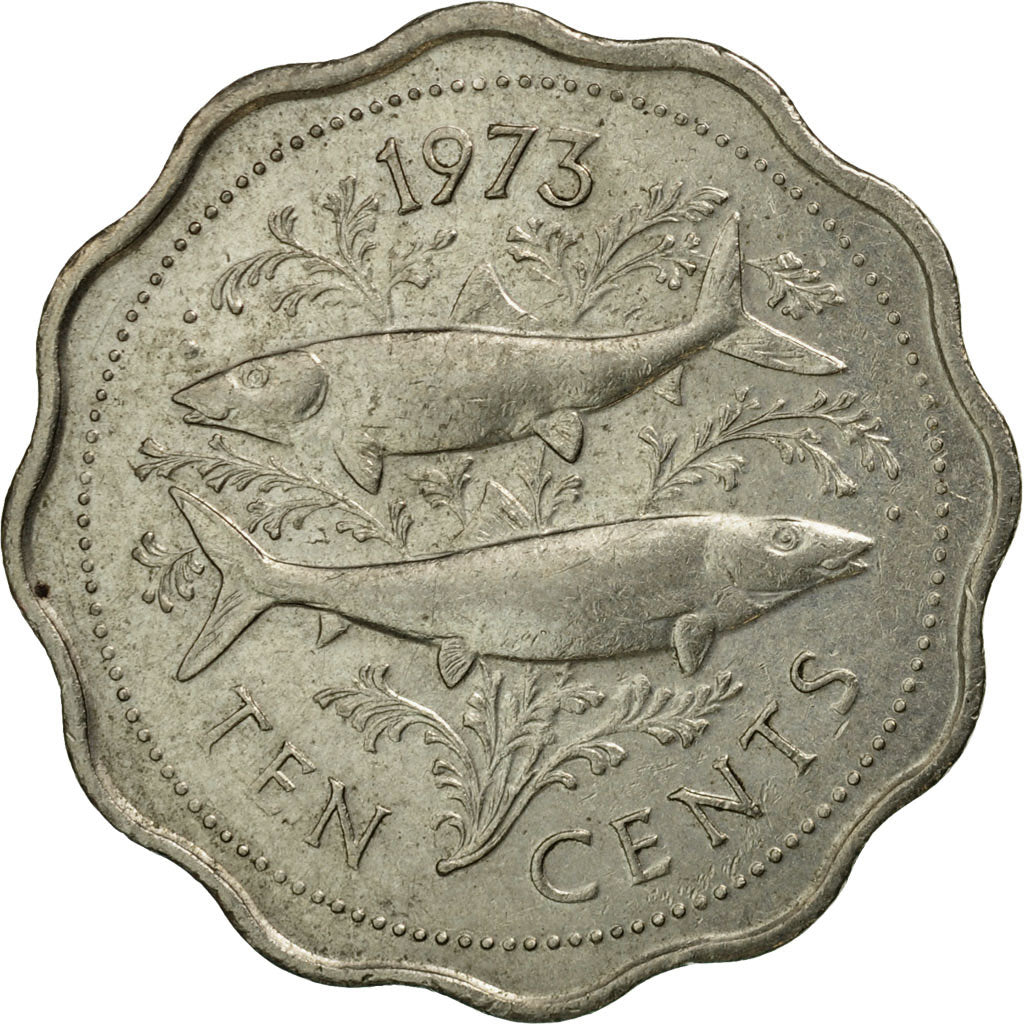 Coin, Bahamas, Elizabeth II, 10 Cents, 1973, Franklin Mint, AU(50-53)