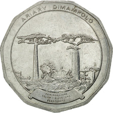 Coin, Madagascar, 50 Ariary, 1992, Paris, AU(50-53), Stainless Steel, KM:20