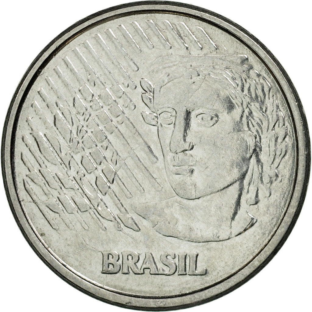 Monnaie, Brésil, 10 Centavos, 1997, TTB+, Stainless Steel, KM:633