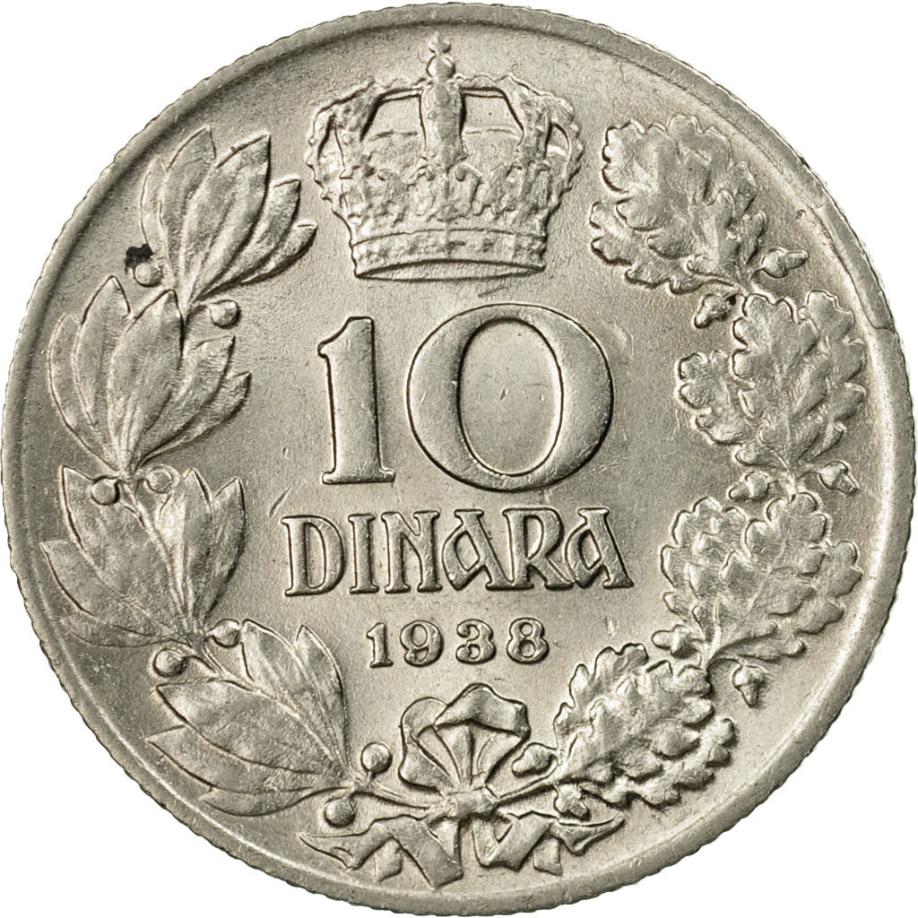 Monnaie, Yougoslavie, Petar II, 10 Dinara, 1938, SUP, Nickel, KM:22