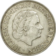 Coin, Netherlands, Juliana, 2-1/2 Gulden, 1960, EF(40-45), Silver, KM:185
