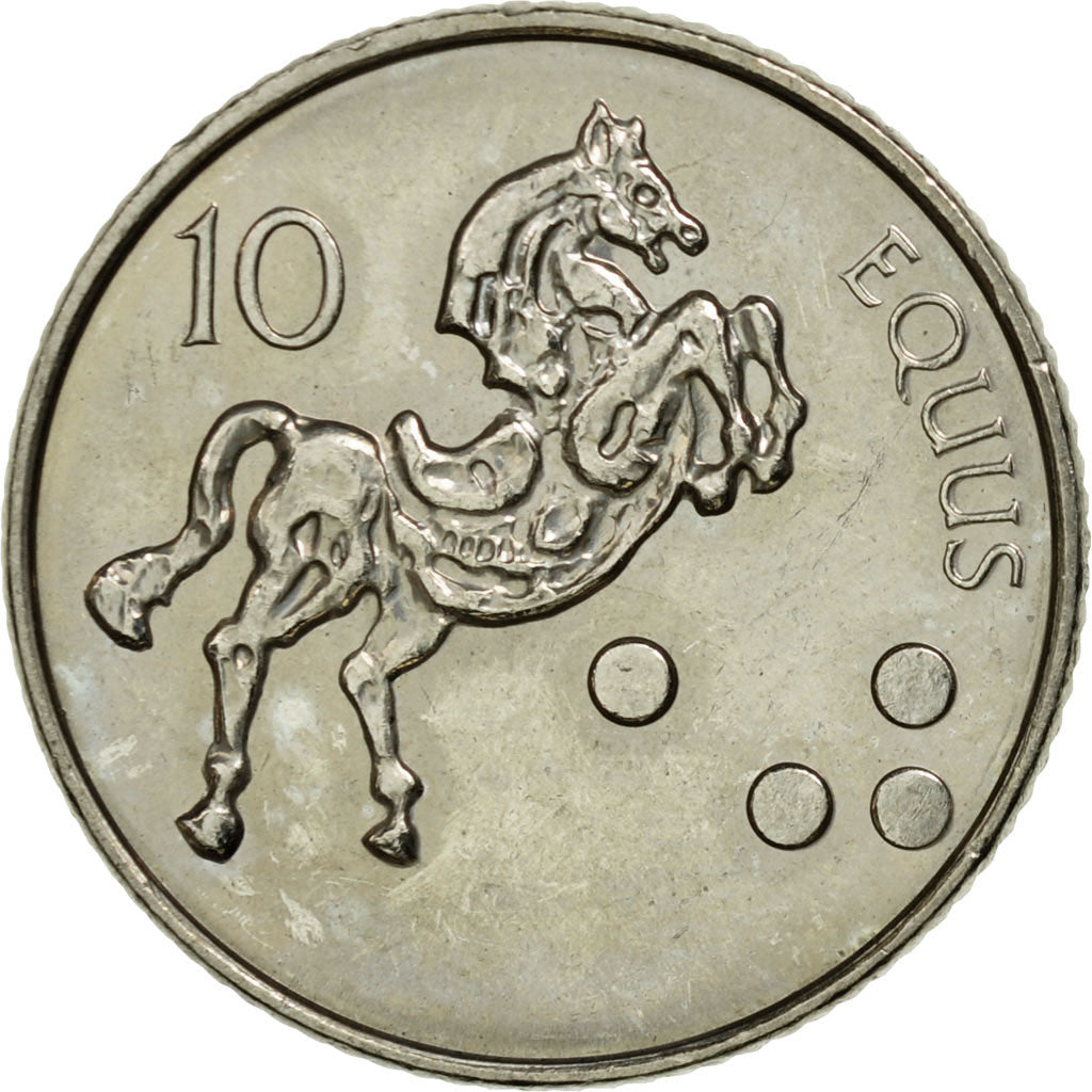 Coin, Slovenia, 10 Tolarjev, 2005, AU(55-58), Copper-nickel, KM:41