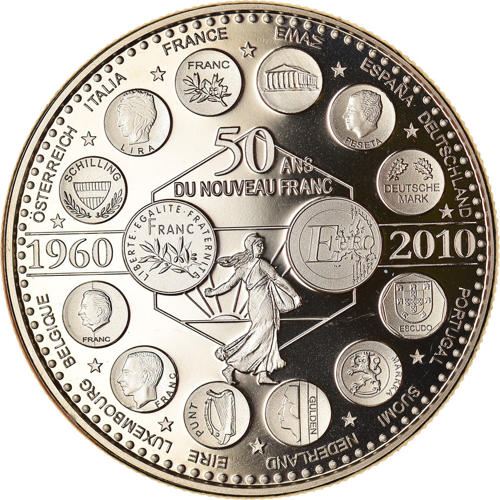 Francja, Medal, L'Europe des XXVII, 50 ans du nouveau Franc, Polityka