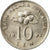 Coin, Malaysia, 10 Sen, 1992, AU(55-58), Copper-nickel, KM:51