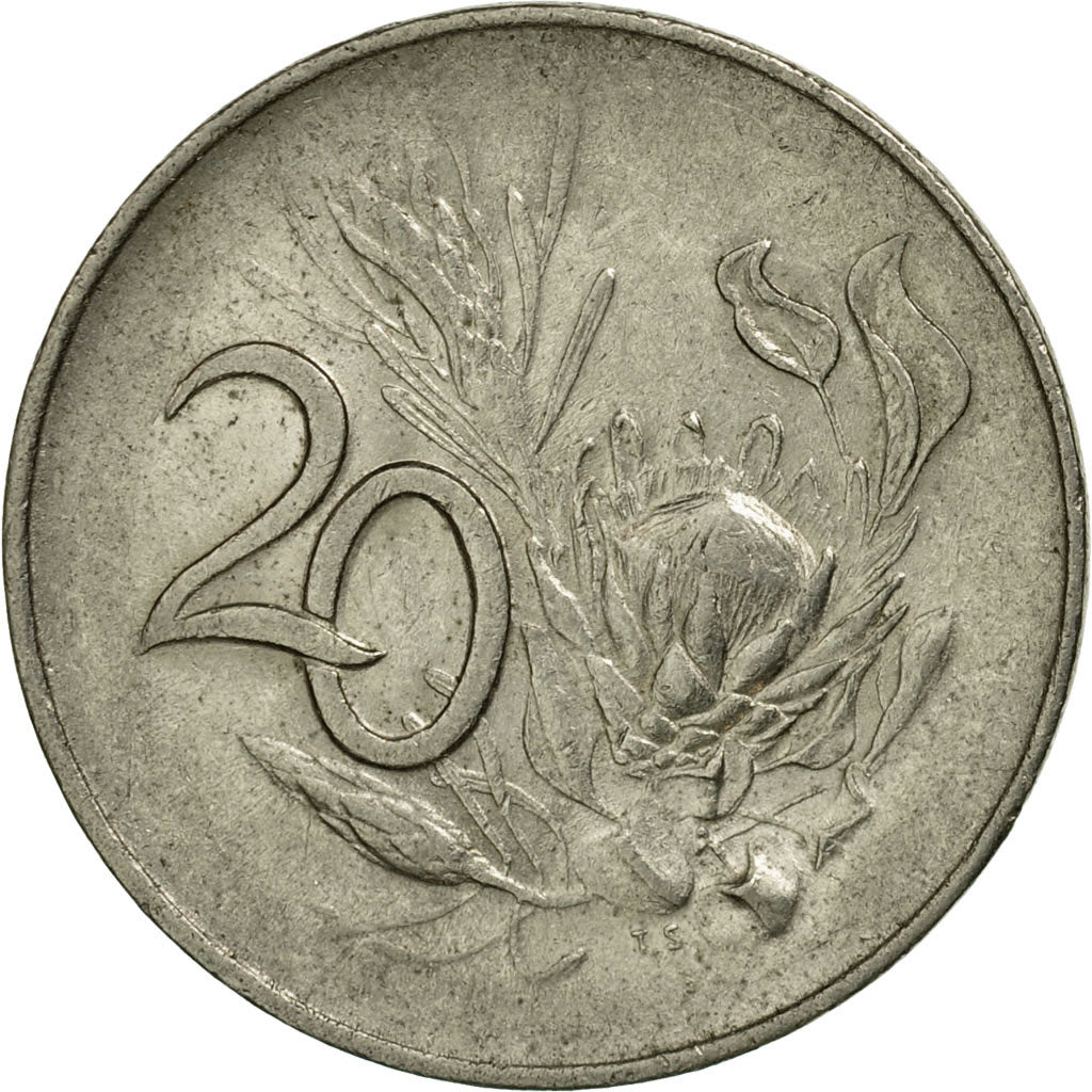 Coin, South Africa, 20 Cents, 1963, VF(30-35), Nickel, KM:69.2