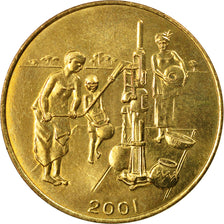 Coin, West African States, 10 Francs, 2001, Paris, AU(55-58), Aluminum-Bronze