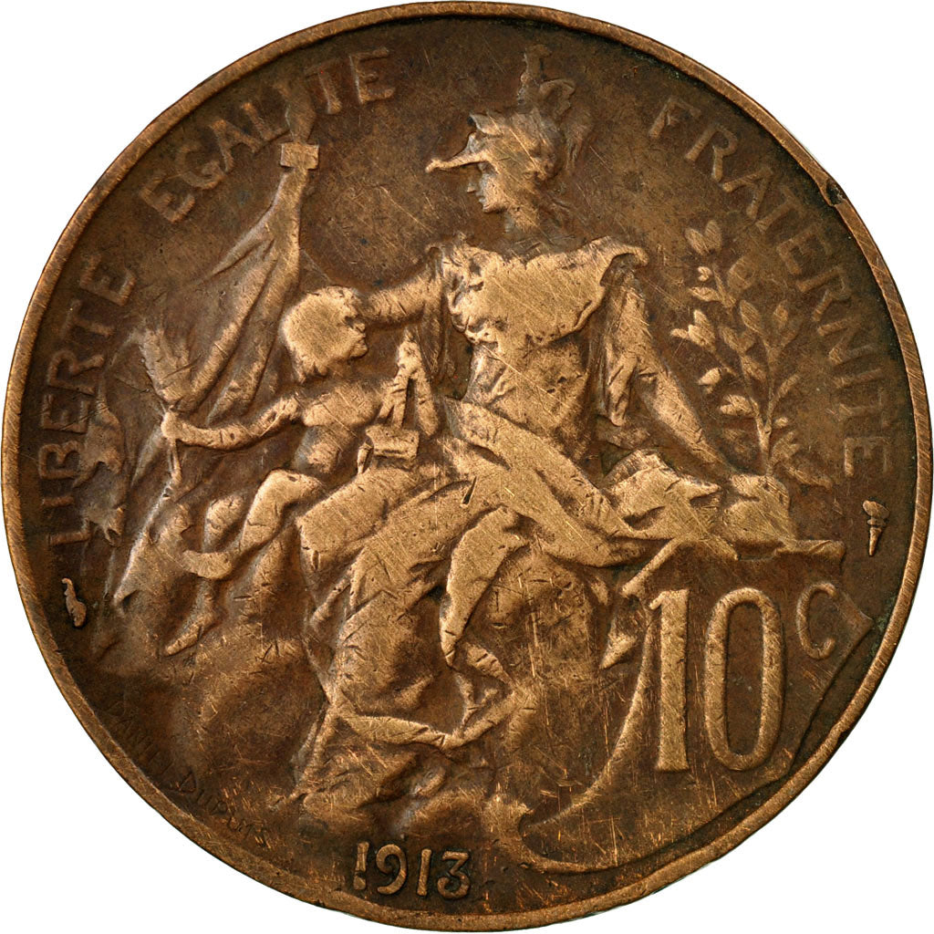 Monnaie, France, Dupuis, 10 Centimes, 1913, Paris, TB, Bronze, KM:843