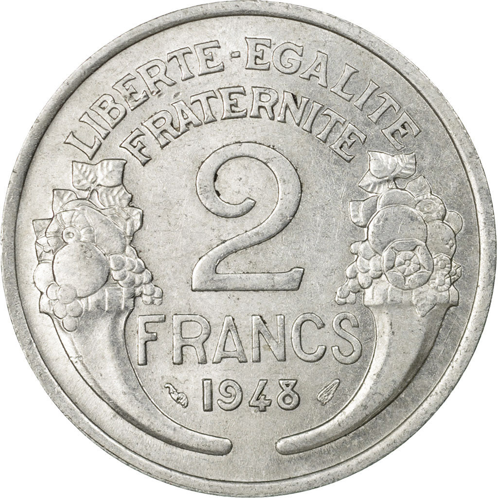 Monnaie, France, Morlon, 2 Francs, 1948, Paris, TTB+, Aluminium, KM:886a.1, Le