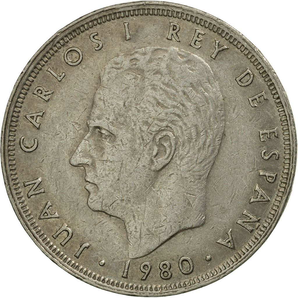 Moneta, Spagna, Juan Carlos I, 25 Pesetas, 1987, BB, Rame-nichel, KM:824