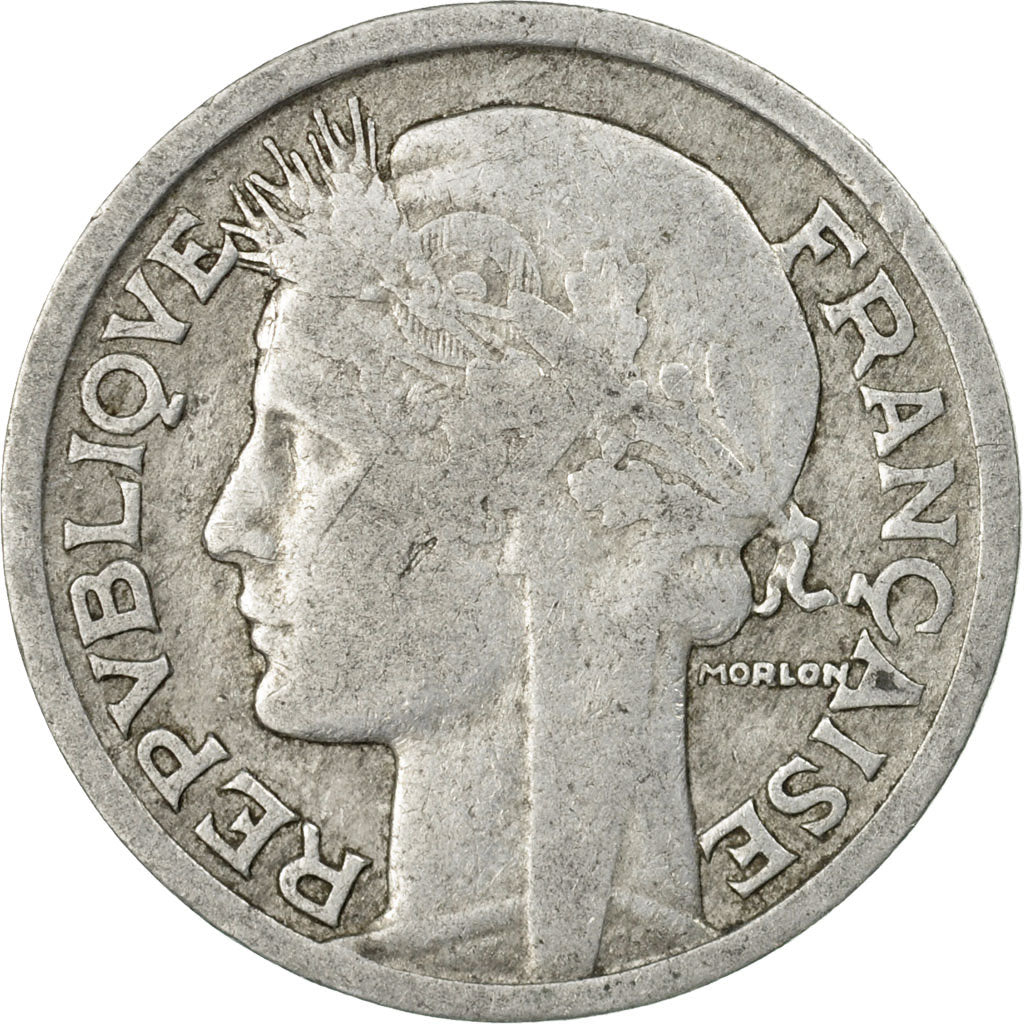 Coin, France, Morlon, 2 Francs, 1945, Castelsarrasin, VF(20-25), Aluminum