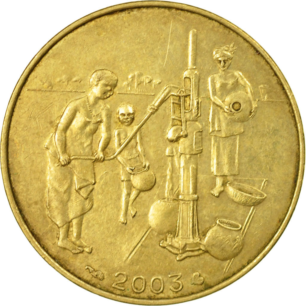 Coin, West African States, 10 Francs, 2003, Paris, EF(40-45), Aluminum-Bronze