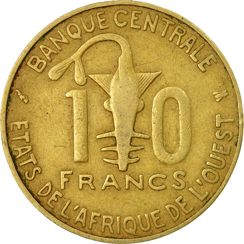 Munten, West Afrikaanse Staten, 10 Francs, 1996, Paris, ZF, Aluminum-Bronze