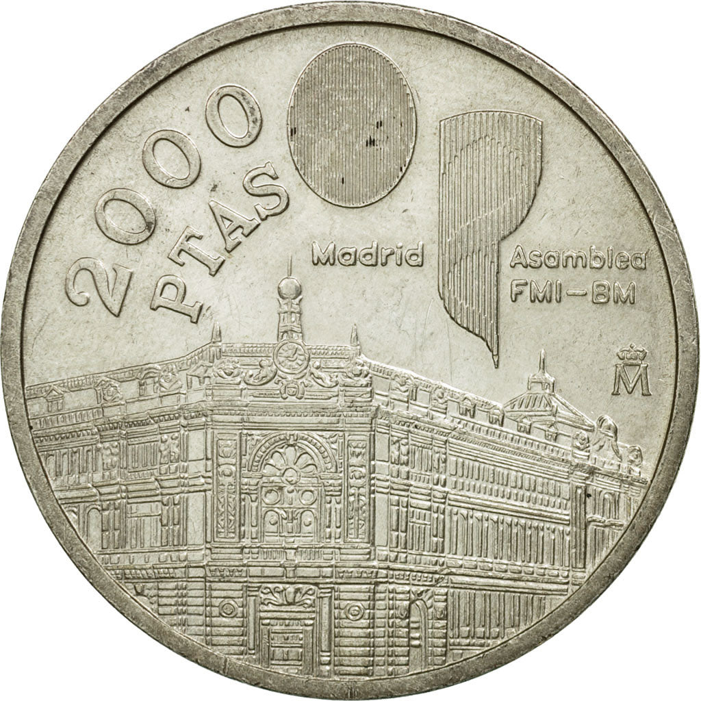 Moneda, España, Juan Carlos I, 2000 Pesetas, 1994, Madrid, MBC+, Plata, KM:937