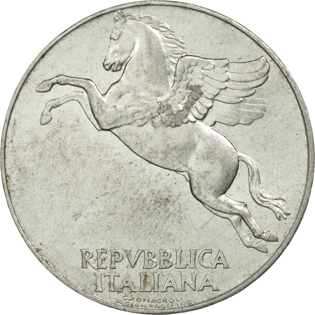 Coin, Italy, 10 Lire, 1949, Rome, EF(40-45), Aluminum, KM:90