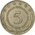 Moneta, Jugosławia, 5 Dinara, 1976, VF(20-25), Miedź-Nikiel-Cynk, KM:58