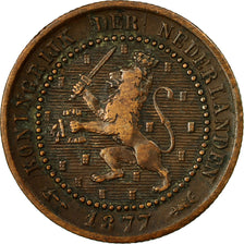 Coin, Netherlands, William III, Cent, 1877, EF(40-45), Bronze, KM:107.1