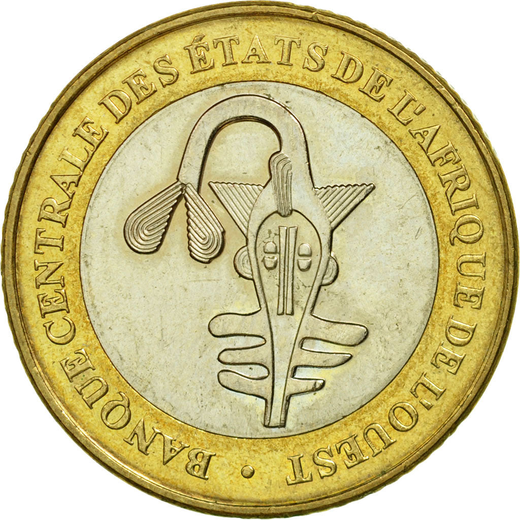 Coin, West African States, 500 Francs, 2003, Paris, EF(40-45), Bi-Metallic