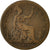 Moneda, Gran Bretaña, Victoria, 1/2 Penny, 1891, BC+, Bronce, KM:754