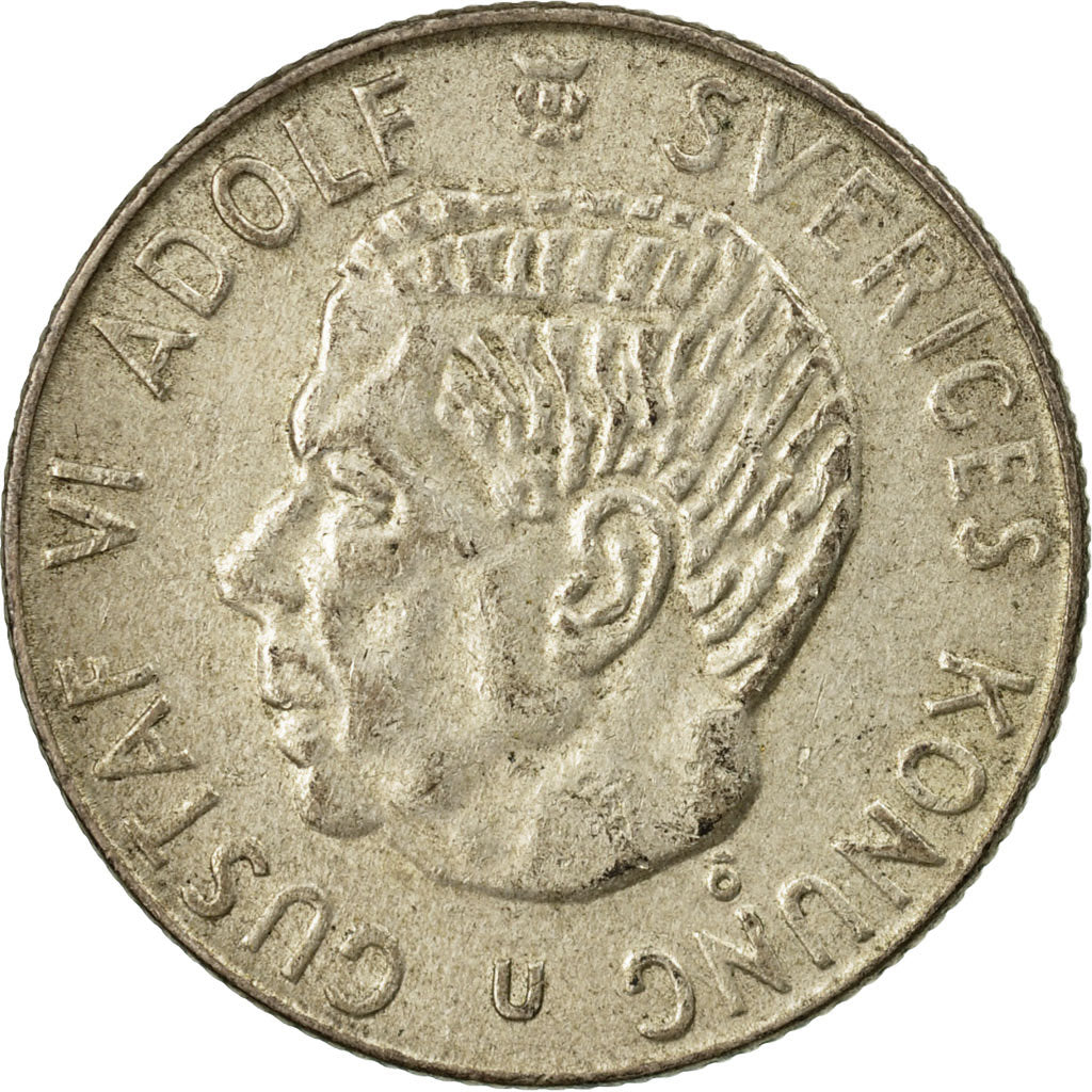Coin, Sweden, Gustaf VI, Krona, 1967, EF(40-45), Silver, KM:826