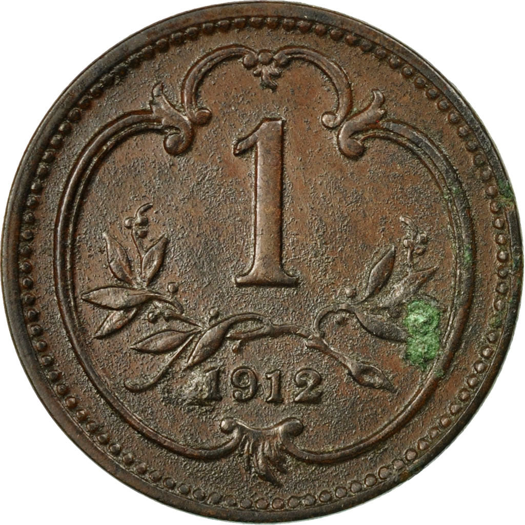 Moneta, Austria, Franz Joseph I, Heller, 1912, BB, Bronzo, KM:2800