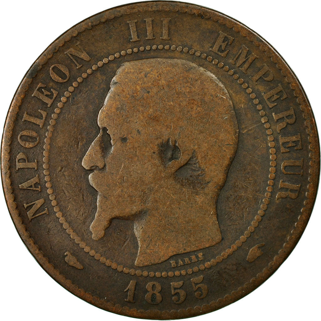 Coin, France, Napoleon III, Napoléon III, 10 Centimes, 1855, Paris, F(12-15)