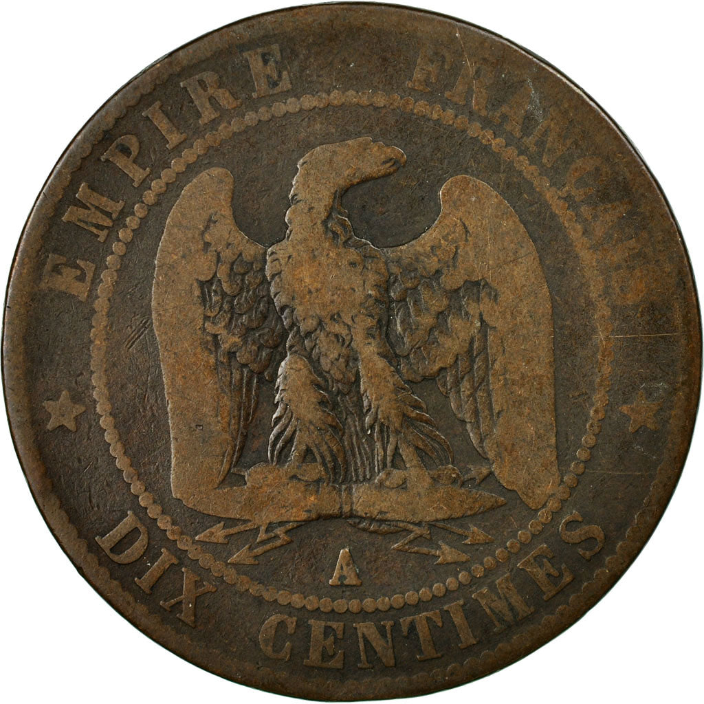 Coin, France, Napoleon III, Napoléon III, 10 Centimes, 1855, Paris, F(12-15)