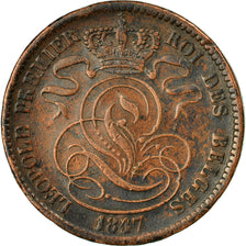 Coin, Belgium, Leopold I, 10 Centimes, 1847/37, EF(40-45), Copper, KM:2.1