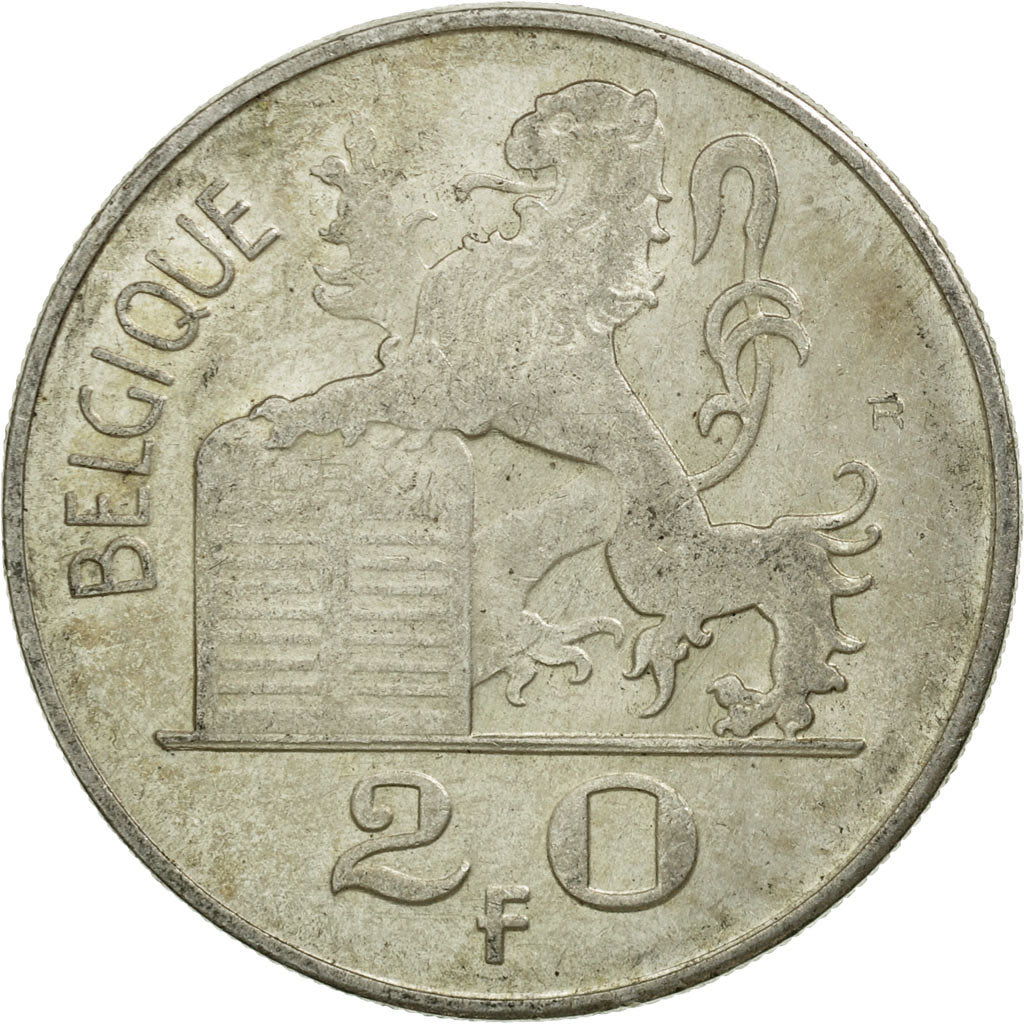 Coin, Belgium, 20 Francs, 20 Frank, 1950, EF(40-45), Silver, KM:140.1