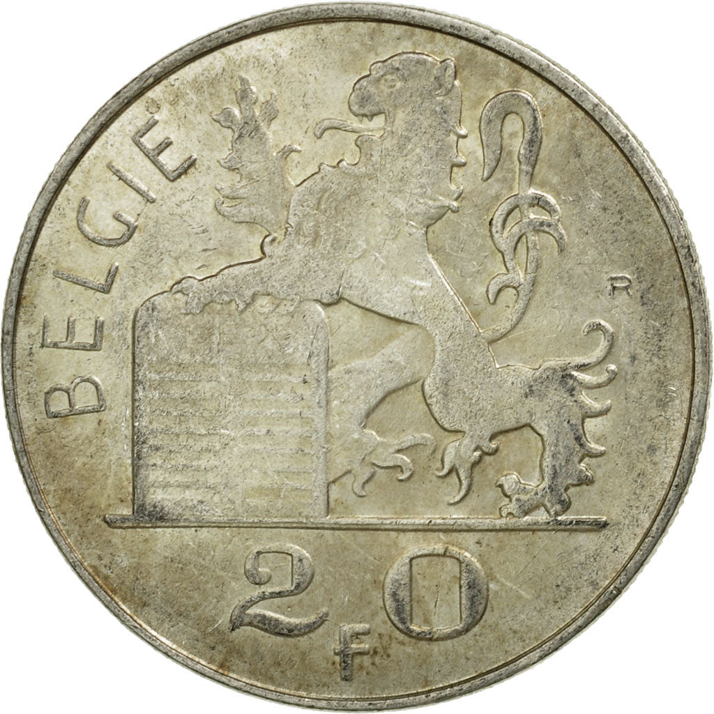 Coin, Belgium, 20 Francs, 20 Frank, 1949, EF(40-45), Silver, KM:141.1