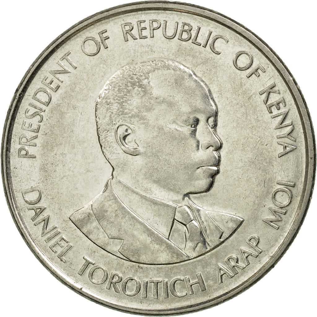 Coin, Kenya, Shilling, 1994, British Royal Mint, AU(50-53), Nickel plated steel