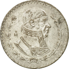 Moneda, México, Peso, 1966, Mexico City, BC+, Plata, KM:459