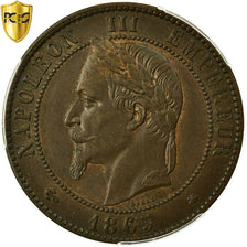 Monnaie, France, Napoleon III, Napoléon III, 10 Centimes, 1865, Paris, PCGS
