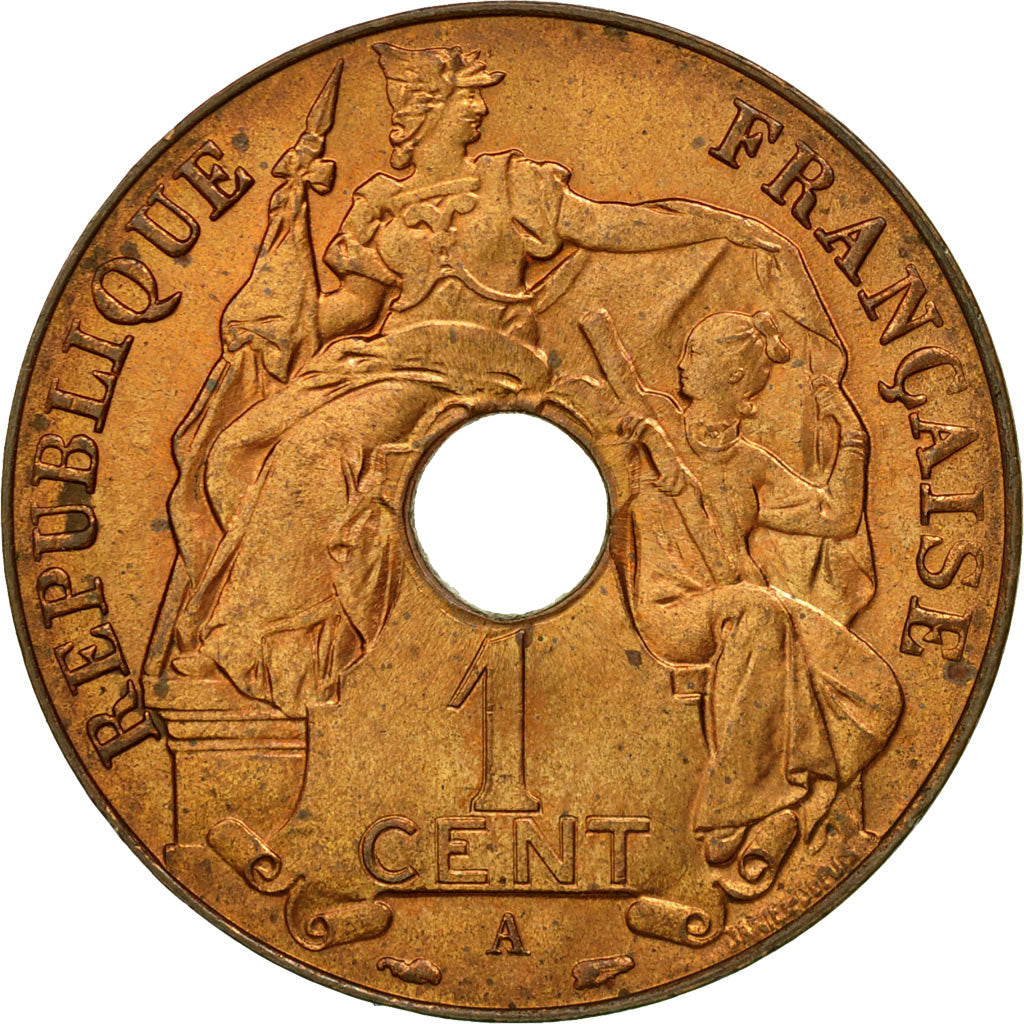 Moneta, INDOCINA FRANCESE, Cent, 1938, Paris, BB, Bronzo, KM:12.1