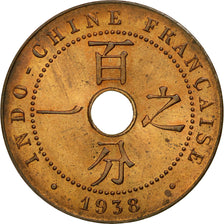 Coin, FRENCH INDO-CHINA, Cent, 1938, Paris, EF(40-45), Bronze, KM:12.1