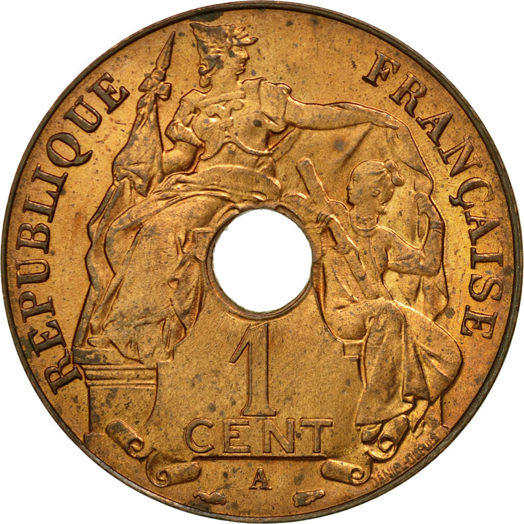 Coin, FRENCH INDO-CHINA, Cent, 1938, Paris, EF(40-45), Bronze, KM:12.1