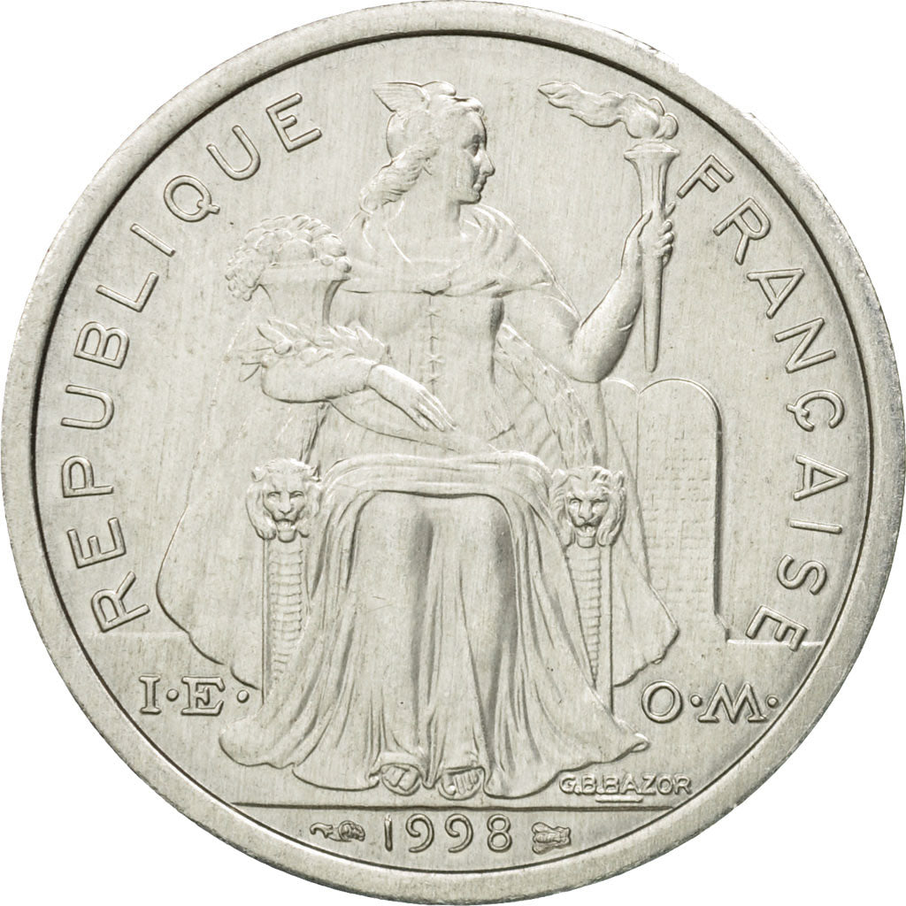 Monnaie, French Polynesia, 2 Francs, 1998, Paris, SUP, Aluminium, KM:10