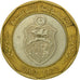Monnaie, Tunisie, 5 Dinars, 2002/AH1423, Paris, TB, Bi-Metallic, KM:444