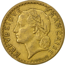 Moneda, Francia, Lavrillier, 5 Francs, 1946, Paris, BC+, Aluminio - bronce