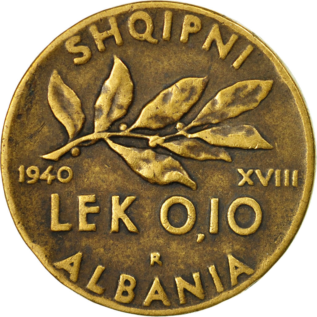 Coin, Albania, Vittorio Emanuele III, 0.10 Lek, 1940, Rome, EF(40-45)
