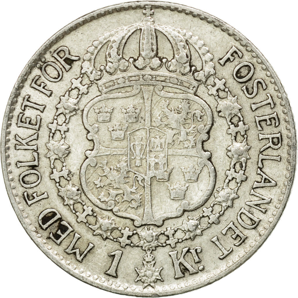 Coin, Sweden, Gustaf V, Krona, 1941, VF(30-35), Silver, KM:786.2