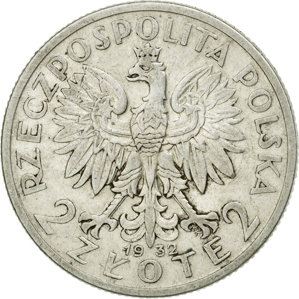 Münze, Polen, 2 Zlote, 1932, Warsaw, SS+, Silber, KM:20