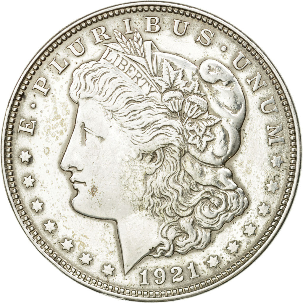 Coin, United States, Morgan Dollar, Dollar, 1921, U.S. Mint, Philadelphia