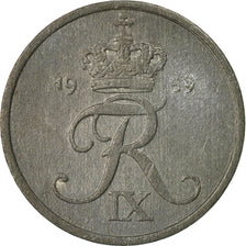 Coin, Denmark, Frederik IX, 2 Öre, 1959, Copenhagen, EF(40-45), Zinc, KM:840.2