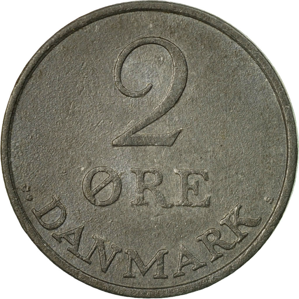 Coin, Denmark, Frederik IX, 2 Öre, 1959, Copenhagen, EF(40-45), Zinc, KM:840.2