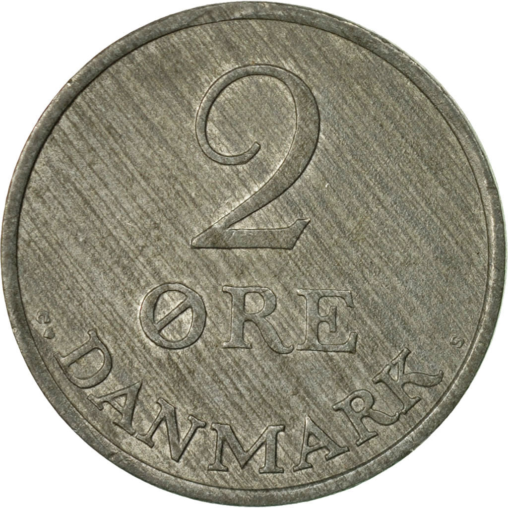 Coin, Denmark, Frederik IX, 2 Öre, 1964, Copenhagen, EF(40-45), Zinc, KM:840.2