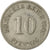 Moneda, ALEMANIA - IMPERIO, Wilhelm II, 10 Pfennig, 1900, Hamburg, MBC, Cobre -