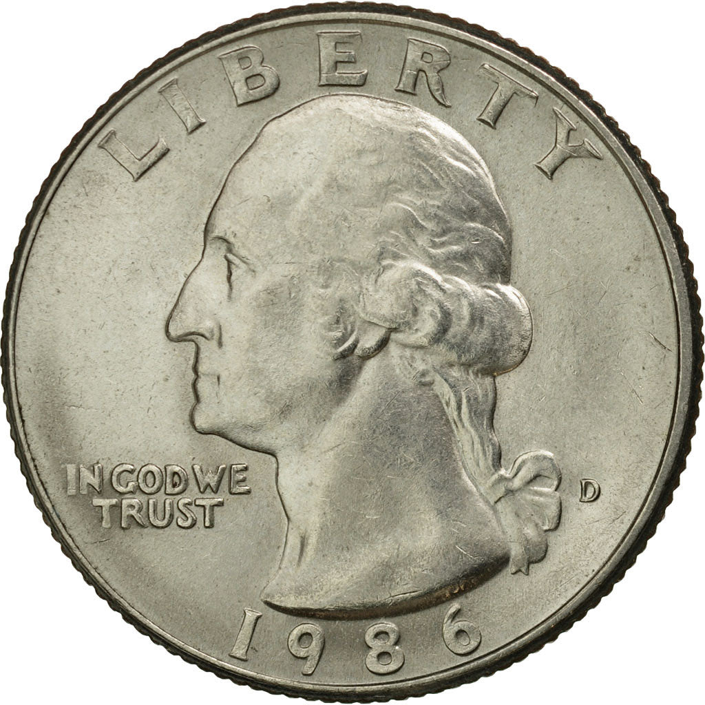 Moneta, Stati Uniti, Washington Quarter, Quarter, 1986, U.S. Mint, Denver, SPL-