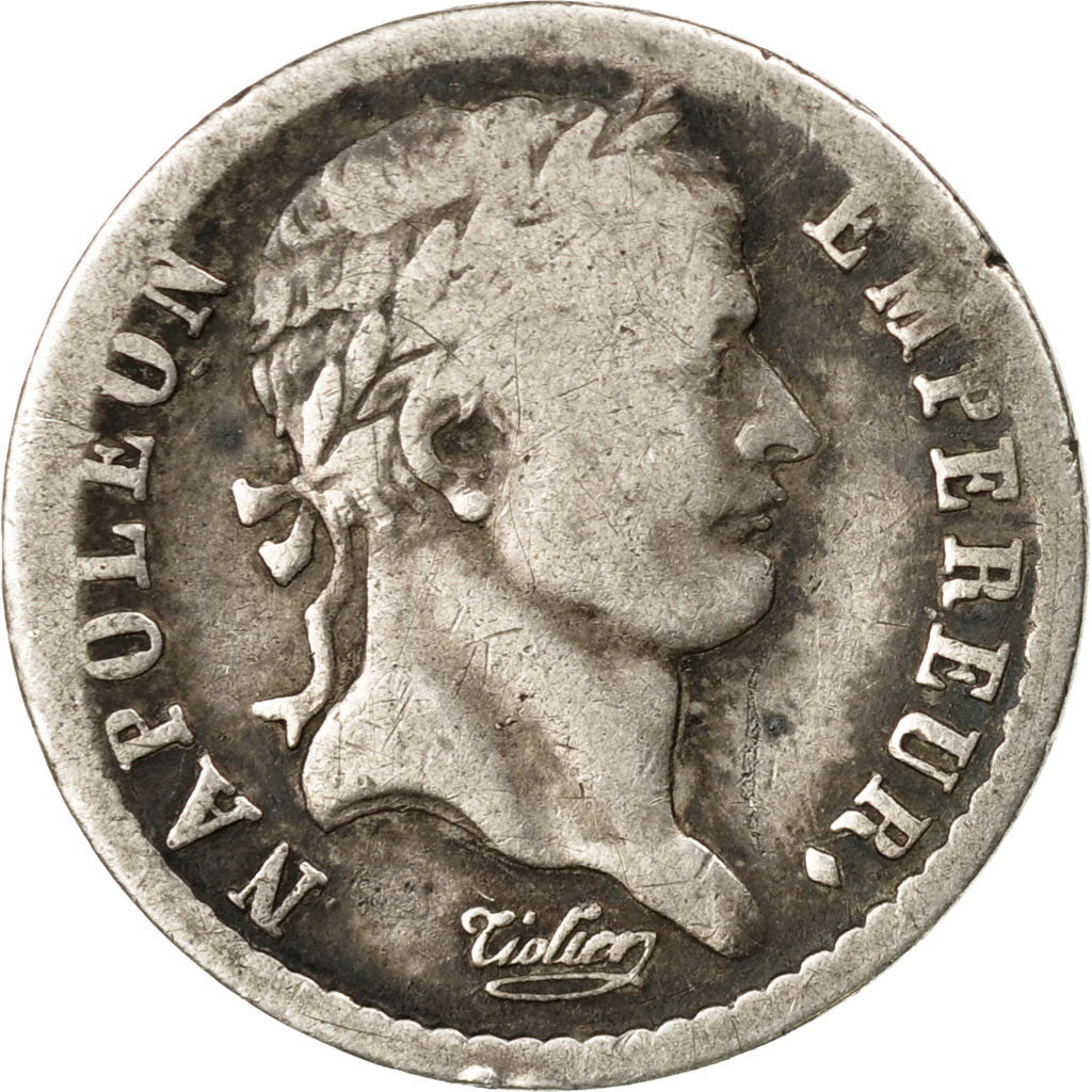 Münze, Frankreich, Napoléon I, 1/2 Franc, 1808, Lille, S, Silber, KM:680.14